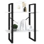 vidaXL Estantería de 2 niveles madera contrachapada blanco 60x30x70 cm vidaXL Estantería de 2 niveles madera contrachapada blanco 60x30x70 cm