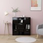 vidaXL Estantería de madera contrachapada negro 90x30x90 cm vidaXL Estantería de madera contrachapada negro 90x30x90 cm