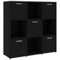 vidaXL Estantería de madera contrachapada negro 90x30x90 cm vidaXL Estantería de madera contrachapada negro 90x30x90 cm
