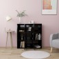 vidaXL Estantería de madera contrachapada negro 90x30x90 cm vidaXL Estantería de madera contrachapada negro 90x30x90 cm