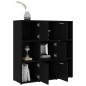 vidaXL Estantería de madera contrachapada negro 90x30x90 cm vidaXL Estantería de madera contrachapada negro 90x30x90 cm