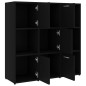 vidaXL Estantería de madera contrachapada negro 90x30x90 cm vidaXL Estantería de madera contrachapada negro 90x30x90 cm