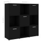 vidaXL Estantería de madera contrachapada negro 90x30x90 cm vidaXL Estantería de madera contrachapada negro 90x30x90 cm