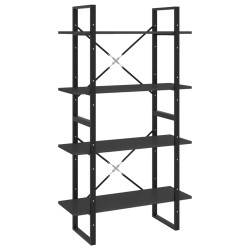 vidaXL Estantería de 4 niveles madera contrachapada gris 80x30x140 cm