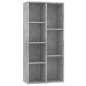 vidaXL Estantería de madera de ingeniería gris 50x25x106 cm vidaXL Estantería de madera de ingeniería gris 50x25x106 cm