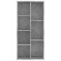 vidaXL Estantería de madera de ingeniería gris 50x25x106 cm vidaXL Estantería de madera de ingeniería gris 50x25x106 cm