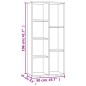 vidaXL Estantería de madera de ingeniería gris 50x25x106 cm vidaXL Estantería de madera de ingeniería gris 50x25x106 cm