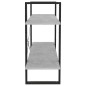 vidaXL Estantería de 2 niveles contrachapada gris hormigón 100x30x70cm vidaXL Estantería de 2 niveles contrachapada gris hormigón 100x30x70cm