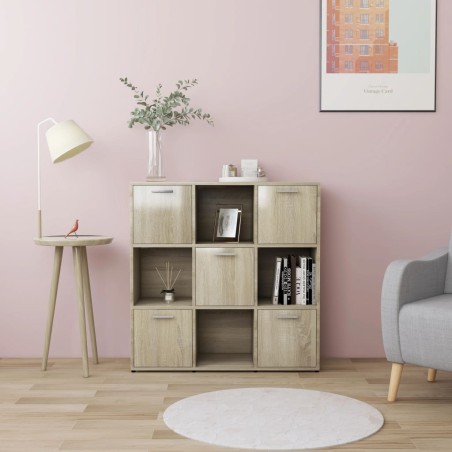 vidaXL Estantería madera contrachapada color roble Sonoma 90x30x90 cm