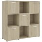 vidaXL Estantería madera contrachapada color roble Sonoma 90x30x90 cm vidaXL Estantería madera contrachapada color roble Sonoma 90x30x90 cm