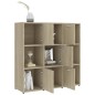 vidaXL Estantería madera contrachapada color roble Sonoma 90x30x90 cm vidaXL Estantería madera contrachapada color roble Sonoma 90x30x90 cm