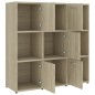vidaXL Estantería madera contrachapada color roble Sonoma 90x30x90 cm vidaXL Estantería madera contrachapada color roble Sonoma 90x30x90 cm
