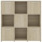 vidaXL Estantería madera contrachapada color roble Sonoma 90x30x90 cm vidaXL Estantería madera contrachapada color roble Sonoma 90x30x90 cm