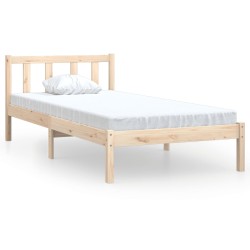vidaXL Estructura de cama madera maciza de pino 90x200 cm
