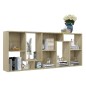 vidaXL Estantería madera contrachapada color roble Sonoma 67x24x161 cm vidaXL Estantería madera contrachapada color roble Sonoma 67x24x161 cm