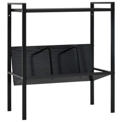 vidaXL Estantería de 2 niveles madera de ingeniería negro 52x28x59 cm