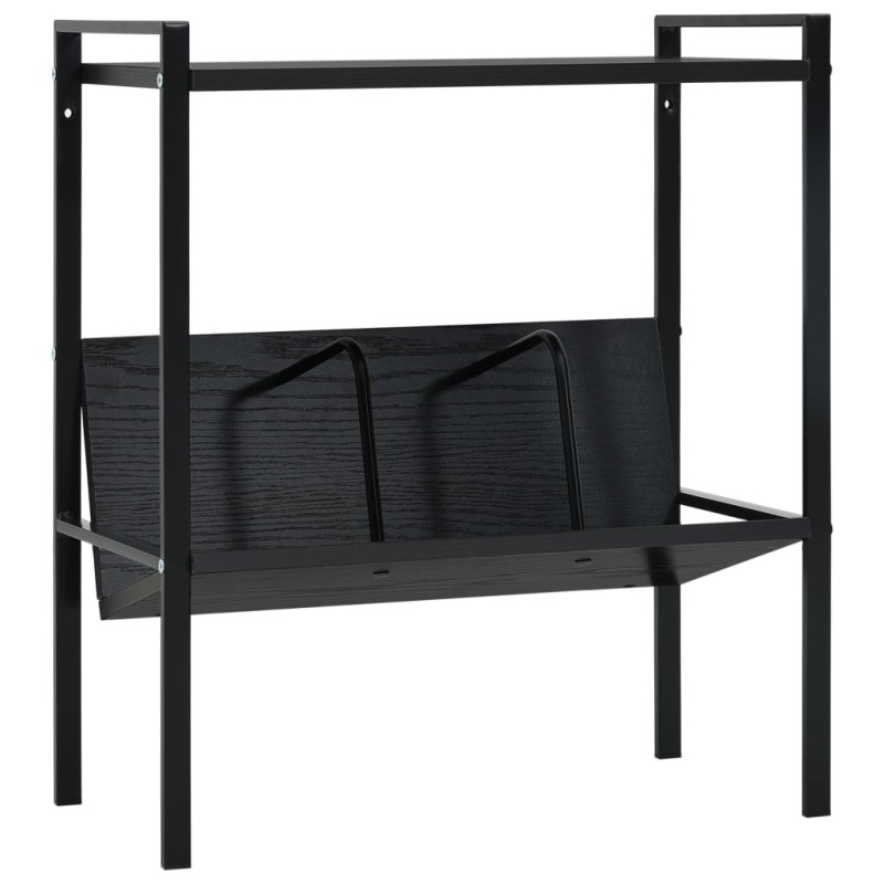 vidaXL Estantería de 2 niveles madera de ingeniería negro 52x28x59 cm vidaXL Estantería de 2 niveles madera de ingeniería negro 52x28x59 cm
