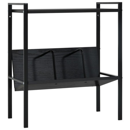 vidaXL Estantería de 2 niveles madera de ingeniería negro 52x28x59 cm