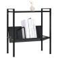 vidaXL Estantería de 2 niveles madera de ingeniería negro 52x28x59 cm vidaXL Estantería de 2 niveles madera de ingeniería negro 52x28x59 cm
