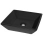 vidaXL Lavabo cuadrado de cerámica negro 41,5x41,5x12 cm vidaXL Lavabo cuadrado de cerámica negro 41,5x41,5x12 cm