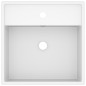 vidaXL Lavabo cuadrado rebosadero cerámica blanco mate 41x41 cm vidaXL Lavabo cuadrado rebosadero cerámica blanco mate 41x41 cm