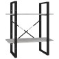 vidaXL Estantería de 2 niveles contrachapada gris hormigón 60x30x70 cm vidaXL Estantería de 2 niveles contrachapada gris hormigón 60x30x70 cm