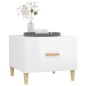 vidaXL Mesa de centro 2 uds madera ingeniería blanco brillo 50x50x40cm vidaXL Mesa de centro 2 uds madera ingeniería blanco brillo 50x50x40cm