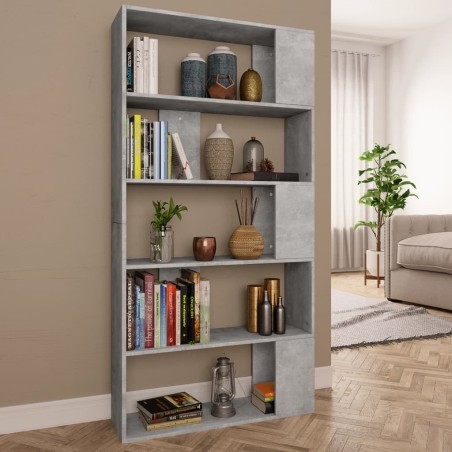 vidaXL Estantería madera contrachapada gris hormigón 80x24x159cm