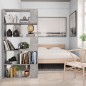 vidaXL Estantería madera contrachapada gris hormigón 80x24x159cm vidaXL Estantería madera contrachapada gris hormigón 80x24x159cm