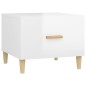 vidaXL Mesa de centro 2 uds madera ingeniería blanco brillo 50x50x40cm vidaXL Mesa de centro 2 uds madera ingeniería blanco brillo 50x50x40cm