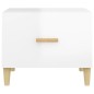 vidaXL Mesa de centro 2 uds madera ingeniería blanco brillo 50x50x40cm vidaXL Mesa de centro 2 uds madera ingeniería blanco brillo 50x50x40cm