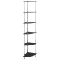 vidaXL Estantería 6 niveles vidrio templado negro 30x30x160 cm vidaXL Estantería 6 niveles vidrio templado negro 30x30x160 cm