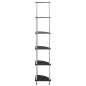 vidaXL Estantería 6 niveles vidrio templado negro 30x30x160 cm vidaXL Estantería 6 niveles vidrio templado negro 30x30x160 cm