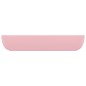 vidaXL Lavabo de lujo rectangular de cerámica rosa mate 71x38 cm vidaXL Lavabo de lujo rectangular de cerámica rosa mate 71x38 cm
