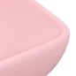 vidaXL Lavabo de lujo rectangular de cerámica rosa mate 71x38 cm vidaXL Lavabo de lujo rectangular de cerámica rosa mate 71x38 cm