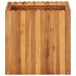 vidaXL Arriate de madera maciza de acacia 50x50x50 cm