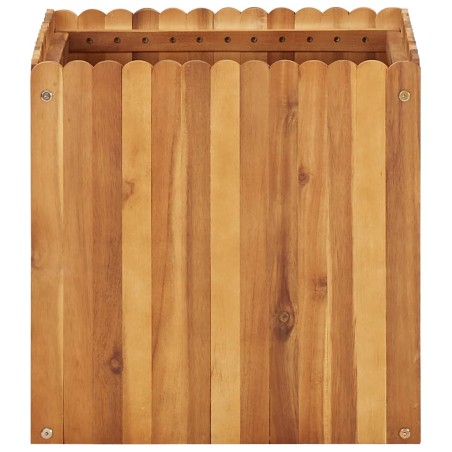 vidaXL Arriate de madera maciza de acacia 50x50x50 cm
