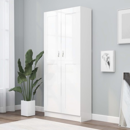 vidaXL Librería de madera de ingeniería blanco 82,5x30,5x185,5 cm