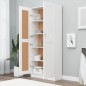 vidaXL Librería de madera de ingeniería blanco 82,5x30,5x185,5 cm vidaXL Librería de madera de ingeniería blanco 82,5x30,5x185,5 cm