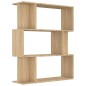vidaXL Estantería madera contrachapada color roble Sonoma 80x24x96 cm vidaXL Estantería madera contrachapada color roble Sonoma 80x24x96 cm