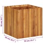 vidaXL Arriate de madera maciza de acacia 50x50x50 cm