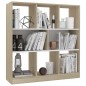 vidaXL Estantería madera contrachapada blanco y roble 97,5x29,5x100 cm vidaXL Estantería madera contrachapada blanco y roble 97,5x29,5x100 cm