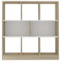 vidaXL Estantería madera contrachapada blanco y roble 97,5x29,5x100 cm vidaXL Estantería madera contrachapada blanco y roble 97,5x29,5x100 cm