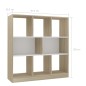 vidaXL Estantería madera contrachapada blanco y roble 97,5x29,5x100 cm vidaXL Estantería madera contrachapada blanco y roble 97,5x29,5x100 cm