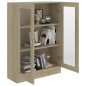 vidaXL Vitrina de madera contrachapada color roble 82,5x30,5x115 cm vidaXL Vitrina de madera contrachapada color roble 82,5x30,5x115 cm