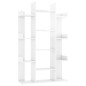 vidaXL Librería de madera contrachapada blanco brillante 86x25,5x140cm vidaXL Librería de madera contrachapada blanco brillante 86x25,5x140cm
