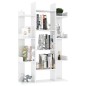 vidaXL Librería de madera contrachapada blanco brillante 86x25,5x140cm vidaXL Librería de madera contrachapada blanco brillante 86x25,5x140cm