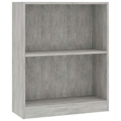 vidaXL Estantería de madera contrachapada gris hormigón 60x24x74,5 cm