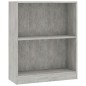 vidaXL Estantería de madera contrachapada gris hormigón 60x24x74,5 cm vidaXL Estantería de madera contrachapada gris hormigón 60x24x74,5 cm