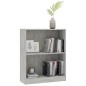 vidaXL Estantería de madera contrachapada gris hormigón 60x24x74,5 cm vidaXL Estantería de madera contrachapada gris hormigón 60x24x74,5 cm